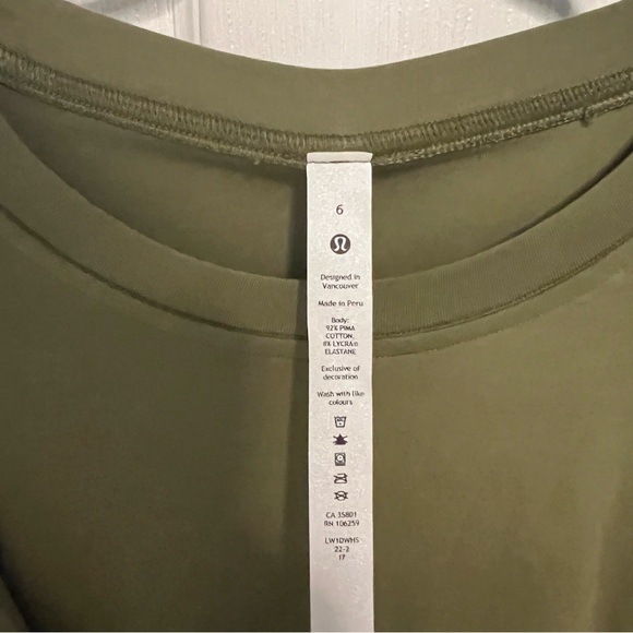 Lululemon bronze green wrap dress - Picture 2 of 5